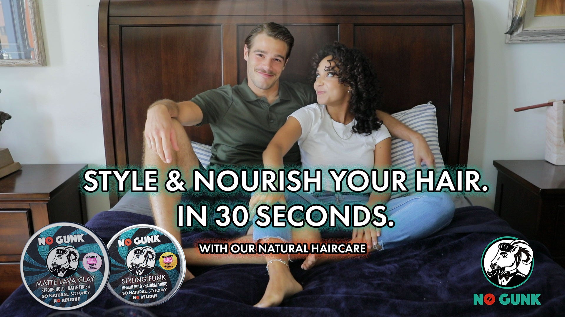 NO GUNK natural hairstyling products clay wax cream Deodorant tucker deslauriers big brother celebrity reality tv